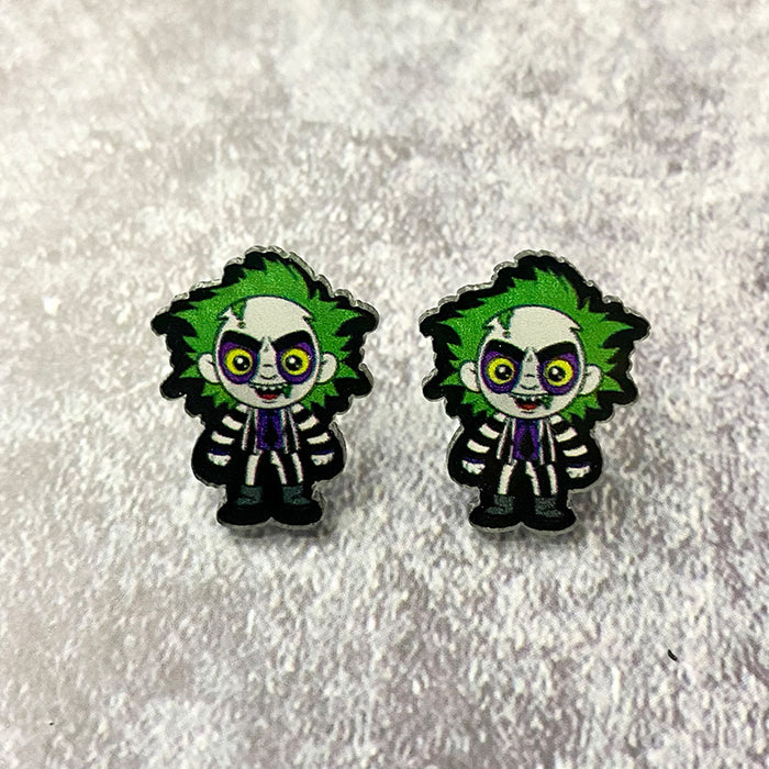 Wholesale  acrylic earrings horror movie characters holiday gift earrings