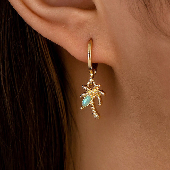 Wholesale Beach vacation ocean simple alloy starfish nut tree sea turtle ladies earrings