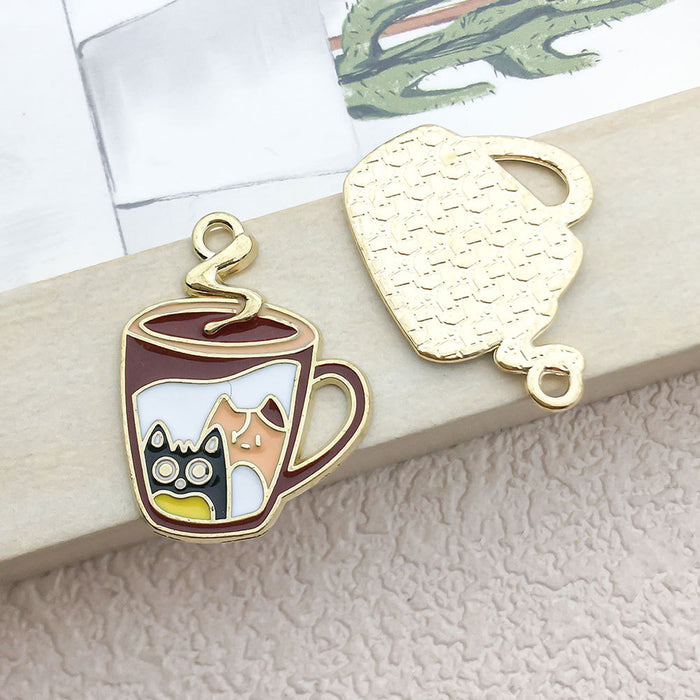 Wholesale  Mixed 10 cartoon black and white cat jewelry pendant earrings necklace pendant