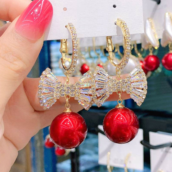 Wholesale Butterfly design earrings, fashionable pearl earrings