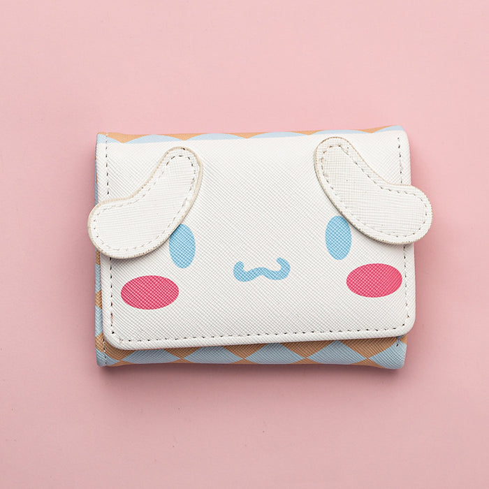 Wholesale Cartoon Cute Girly Face Wallet Card Holder Short Wallet Coin Purse Loose Money Coin Storage Bag JDC-WT-QT004