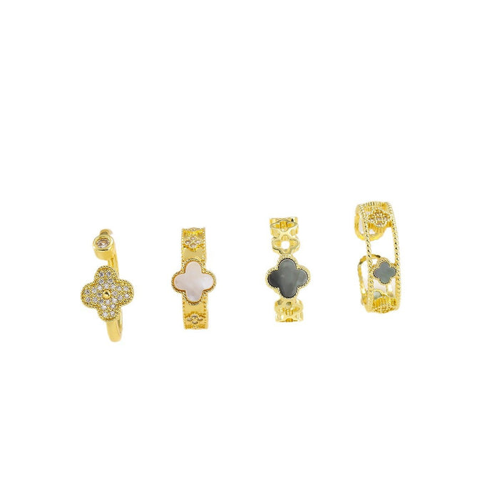 Wholesale A niche high-end light luxury ring with a retro opening and adjustable ring design