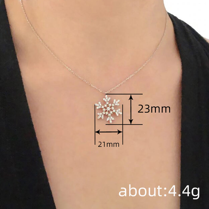 Wholesale Snowflake  Pendant Necklace  Christmas Pendant Necklace