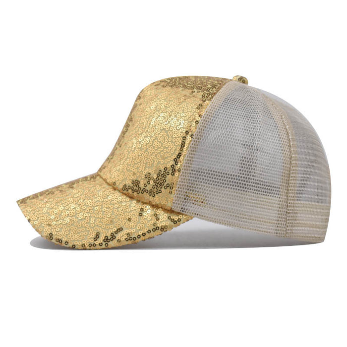 Wholesale Breathable Sequin Mesh Baseball Cap JDC-FH-ErXu003