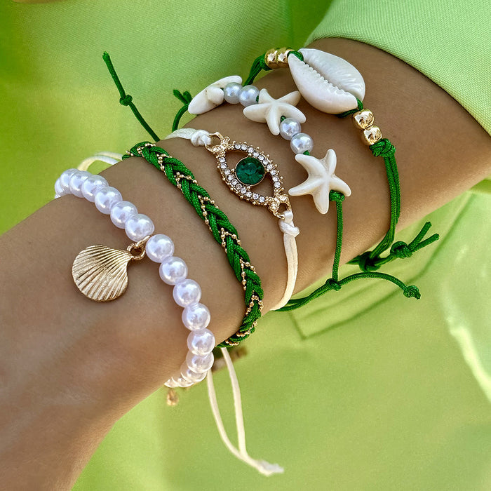 Wholesale Beach Vacation Starfish Shell Bracelet Fashion Jewelry Accessory MOQ≥2