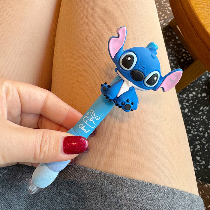 Wholesale Cute cartoon funny doll pen high value black click ballpoint pen student exam special pen