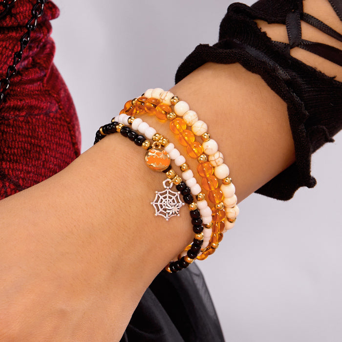 Wholesale  Bracelet  Pumpkin Pendant Beaded Bracelet