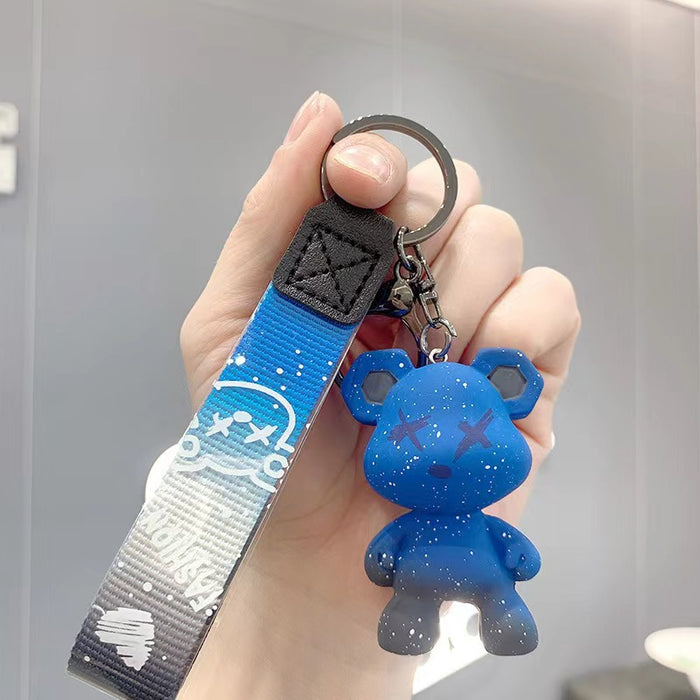 Wholesale  car key chain pendant  bear doll bag decoration couple gift Cartoon  Keychain