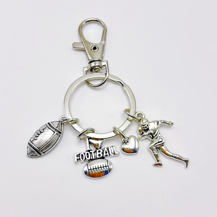 Wholesale Ferroalloy Rugby Helmet Player Keychain JDC-KC-HEMS004