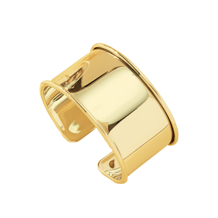 Wholesale Metal exaggerated glossy bracelet, minimalist punk wide open adjustable iron bracelet