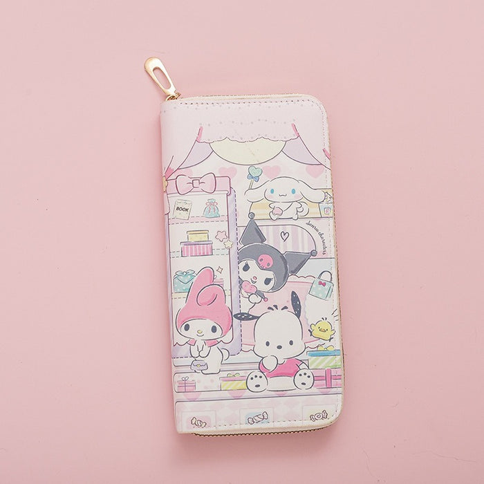 Wholesale Kitten Long Zipper Girl' s Wallet