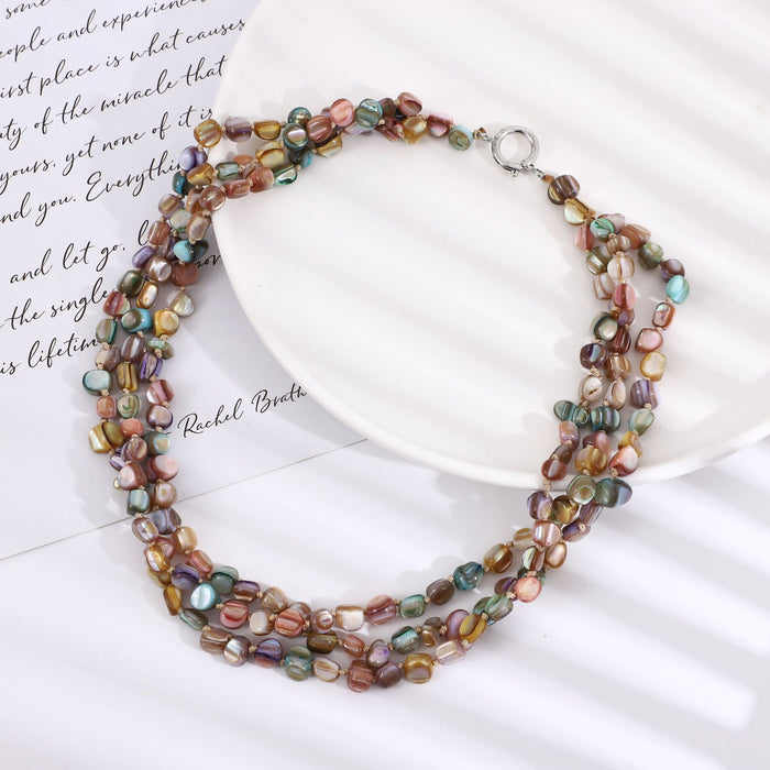Wholesale Exaggerated Personality Multi-layer Shell Beaded Necklace Accessories