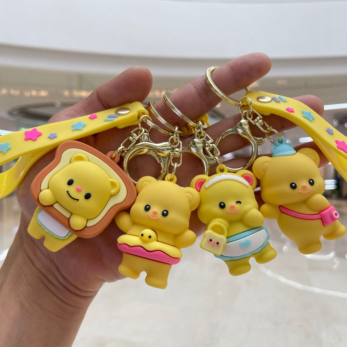 Wholesale Keychain cartoon teddy bear pendant backpack bag car ornament