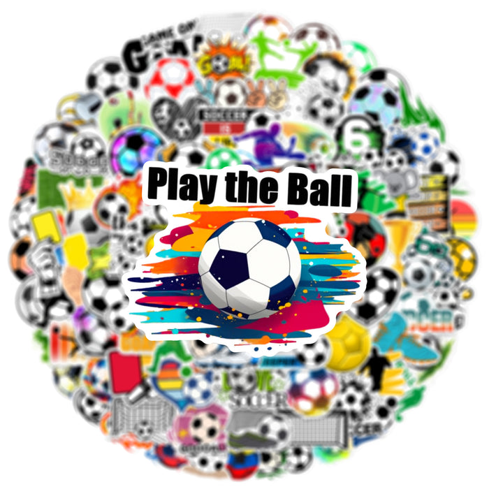 Wholesale 100 cartoon football sports removable DIY stickers