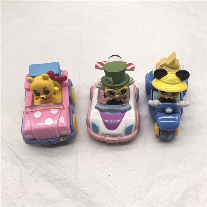 Wholesale Random 30pcs PVC Cartoon Shaped Toy Car JDC-FT-ZiX001