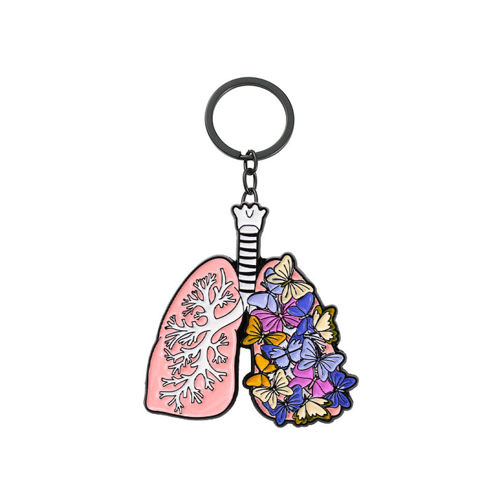 Wholesale 5PCS Creative Human Organ Zinc Alloy Keychain JDC-KC-GYu004