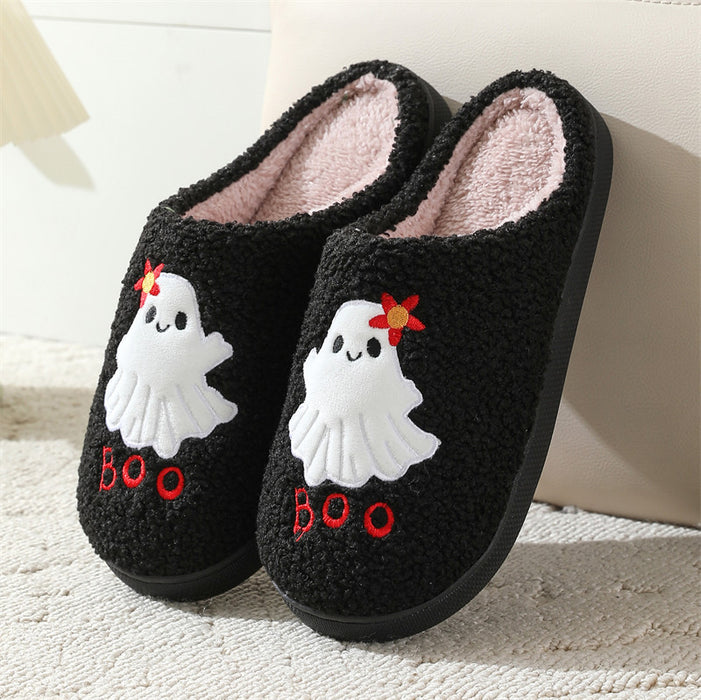 Wholesale Winter  funny cotton slippers women' s home indoor flower ghost warm slippers