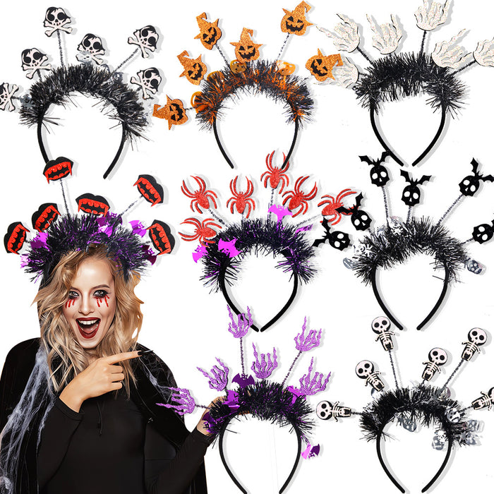 Wholesale  Headband Pumpkin  Top Headband  Party Decoration Funny Radiation Colorful Strip Headdress