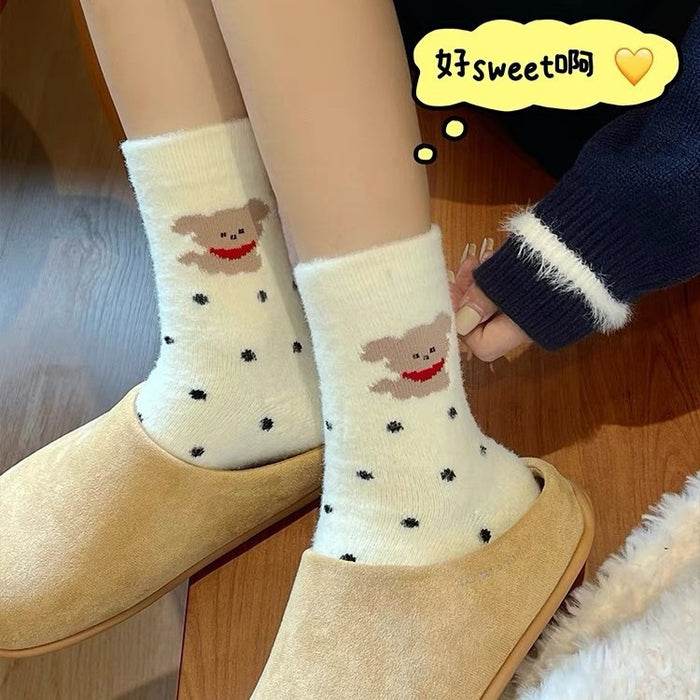 Wholesale Socks with warmth and thick fleece, mid tube socks