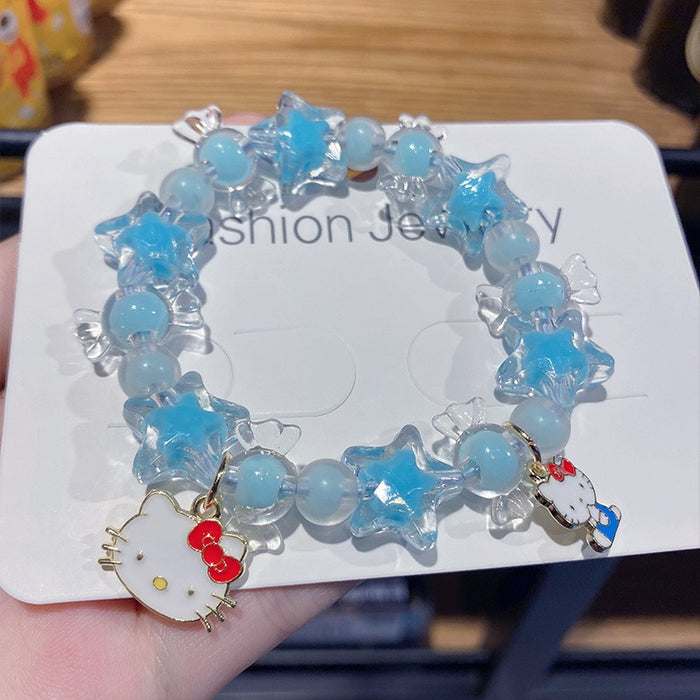 Wholesale Metal Pink Cat Head Star Candy Children' s Cartoon Bracelet Fashion Accessory MOQ≥3
