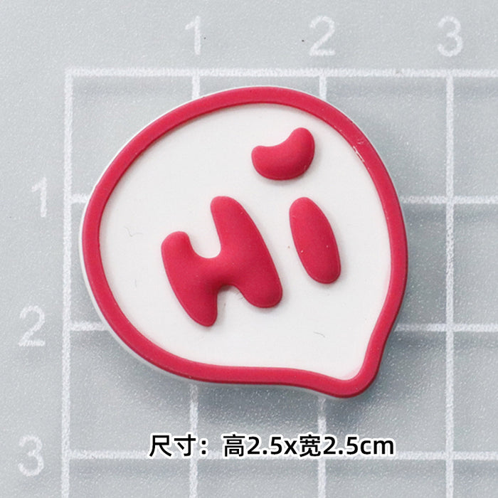 Wholesale 5pcs Cartoon bear soft rubber accessories cream rubber mobile phone case hole shoes hair accessories material bag