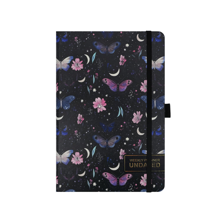 Wholesale Floral Undated Weekly Planner Notebook A5 Imitation Leather Cute Butterfly Design Journal