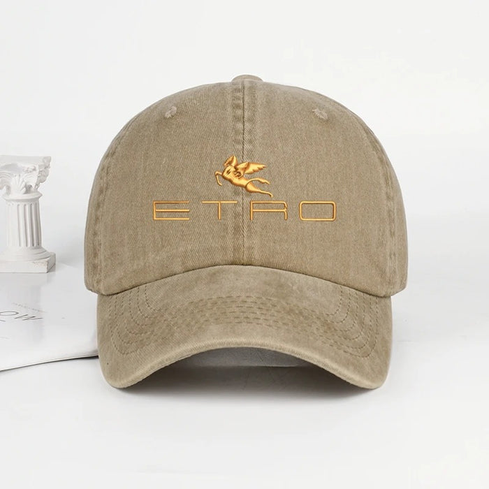 Wholesale Pegasus Letter Print Washed Baseball Cap Everyday Casual Adjustable Sun Hat