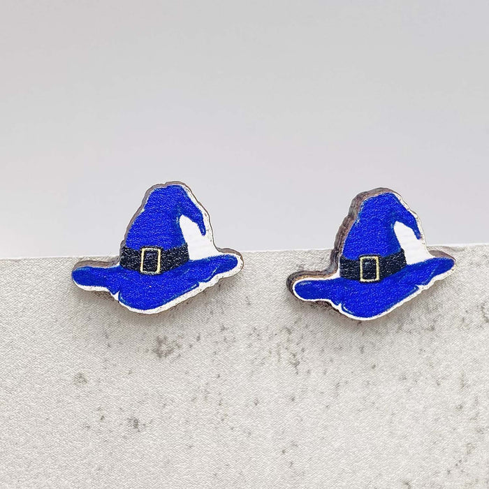 Wholesale  Earrings Horror Pumpkin Ghost Bat Wooden Earrings