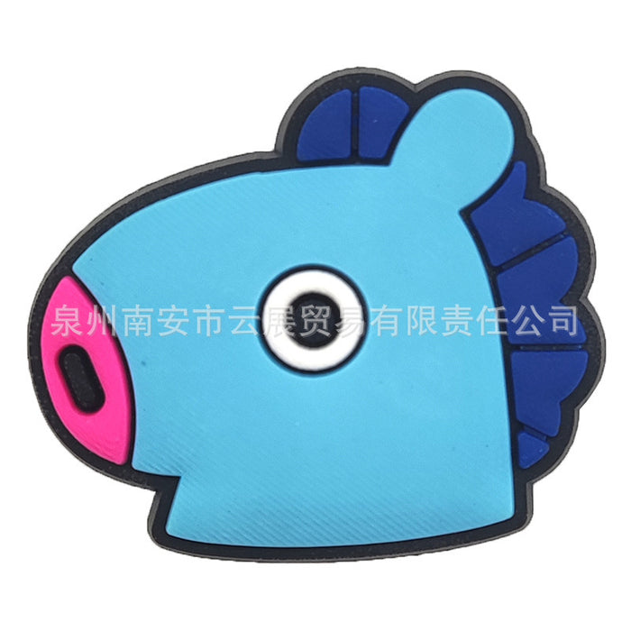 Wholesale PVC Cartoon Crocs Shoe Buckle DIY Accessories JDC-SC-YZ001