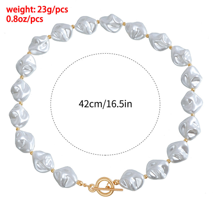 Wholesale Vintage Alien Baroque Imitation Pearl Necklace