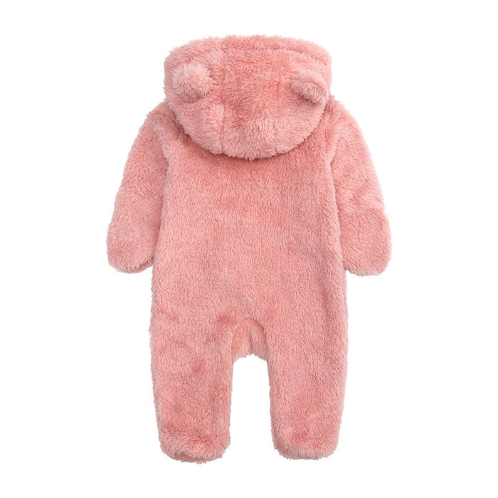 Wholesale Autumn and Winter Baby Jumpsuits Baby Crawling Clothes Thick Warm Newborn Flannel Outdoor Clothes Plush Clothes JDC-BC-SK004