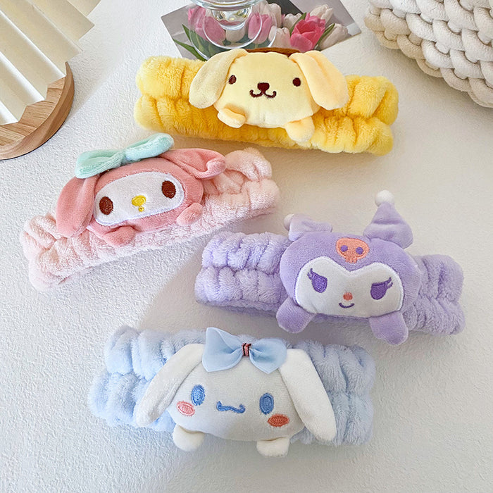 Wholesale Cartoon Doll Hairband Sweet Girl Wash Face Beauty Makeup Hairband Headband Flannel Hair Accessories Headdress