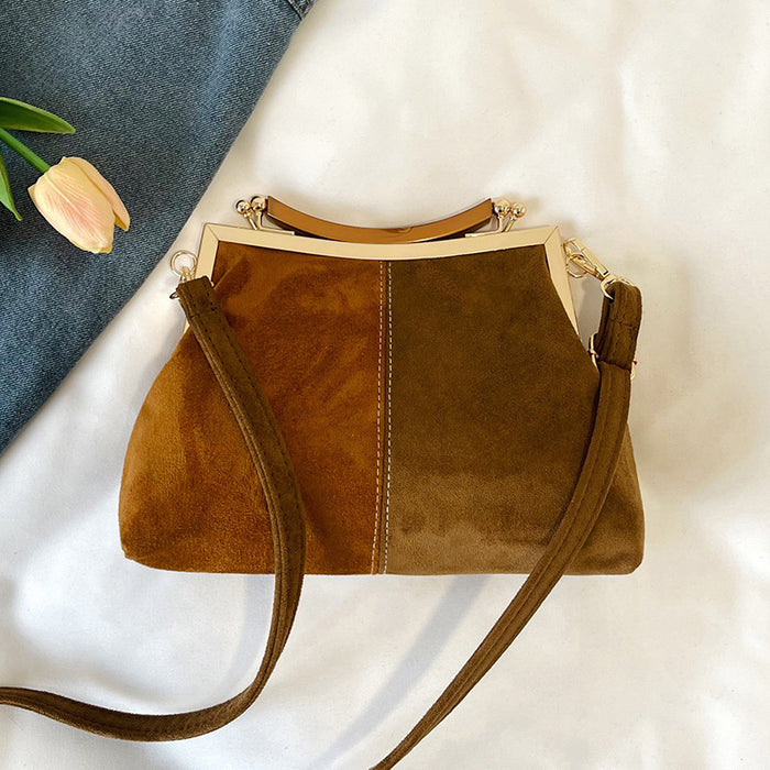 Wholesale Trendy Suede Crossbody Bag Black Street Fashion Boutique Resale