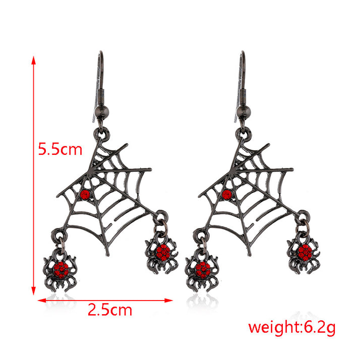 Wholesale Halloween Series Skull Spider Pumpkin Alloy Earrings JDC-ES-HengX006