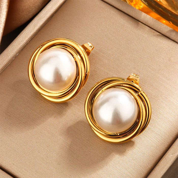 Wholesale Love Flower Pearl Earrings JDC-ES-WeiD002