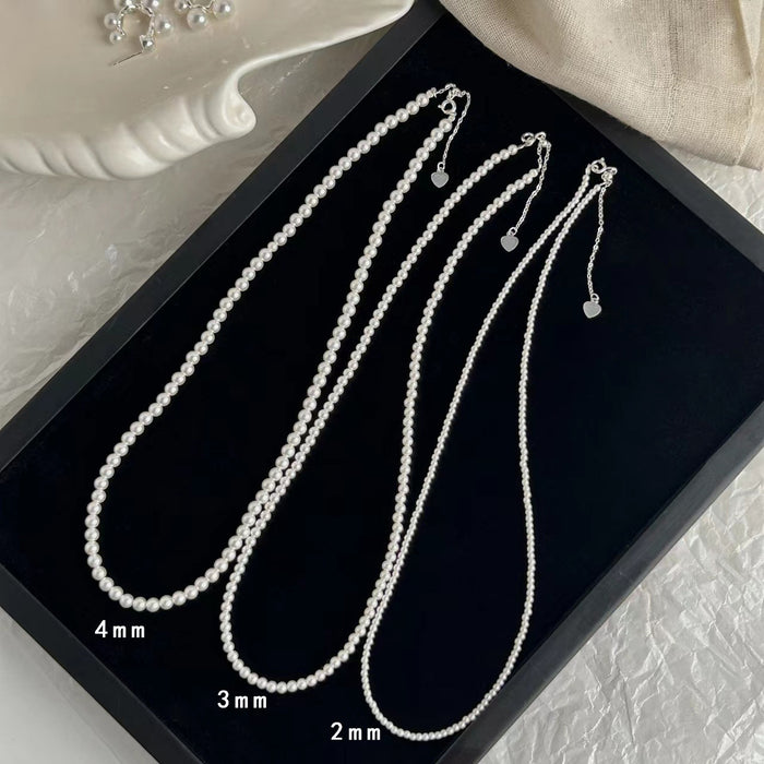 Wholesale Pearl Titanium Steel Necklace Clavicle Chain Joker Women's Feeling Beads