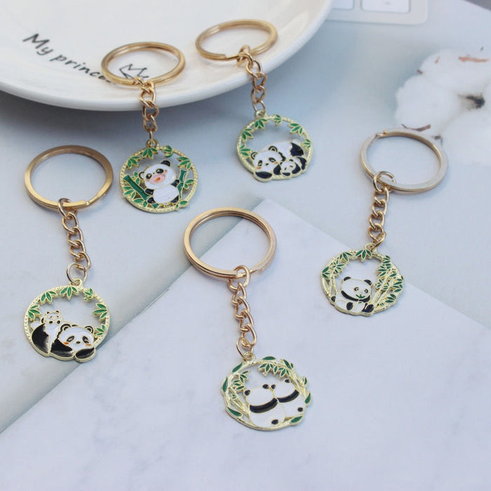 Wholesale Panda keychain  bag pendant  cartoon small gift key chain ornaments