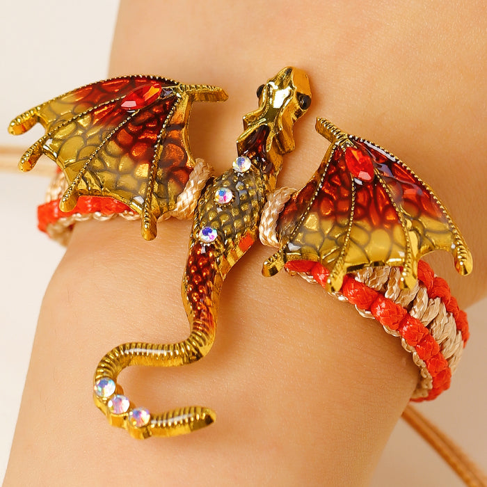 Wholesale Retro Dragon Dripping Oil Enamel Brooch Accessory Gift