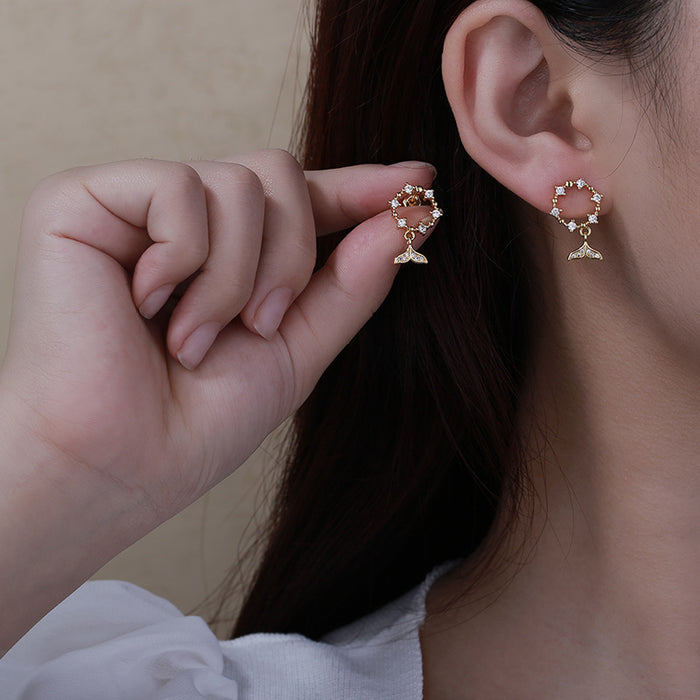 Wholesale High end earrings, fashionable and versatile, simple and niche design earrings