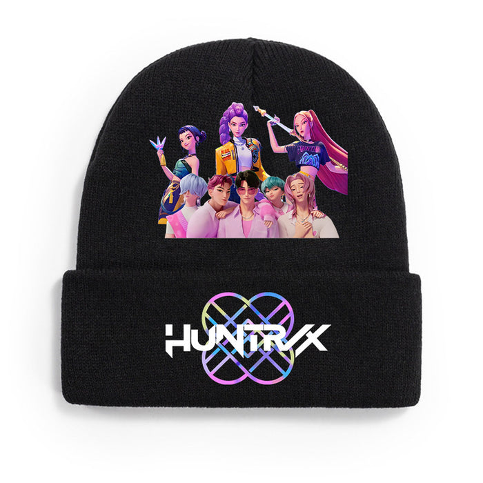Wholesale Kpop Printed Knit Hat Fleece Hat