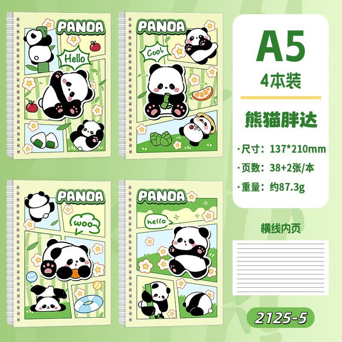 Wholesale 4pcs A5 Spiral 40-Page Student Creative Diary  Notebook