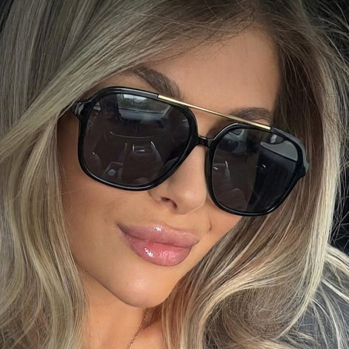 Wholesale Retro Square Pilot Sunglasses for Women - UV400 Fashion Sunwear for Outings