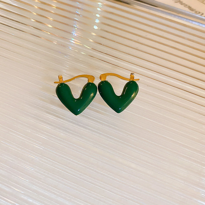 Wholesale Silver needle oil drop flower geometric earrings  summer new all-match earrings