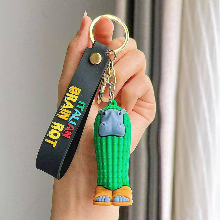 Wholesale Epoxy Resin Wooden Stick Figure Keychain