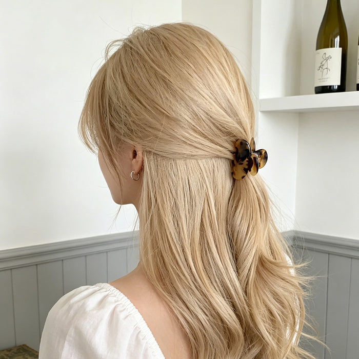 Wholesale Acetate Hair Claw Clip French Vintage Floral Pattern Stylish Side Bang Clips