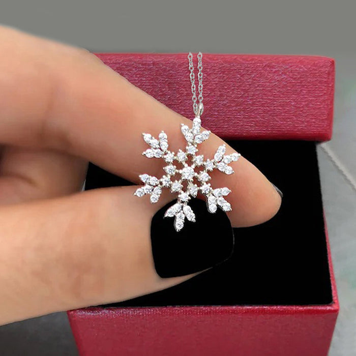 Wholesale Snowflake  Pendant Necklace  Christmas Pendant Necklace