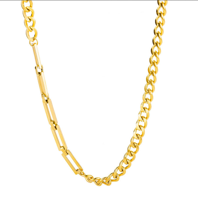 Wholesale Stainless Steel 18K Gold Beaded Round Snake Chain  Necklace