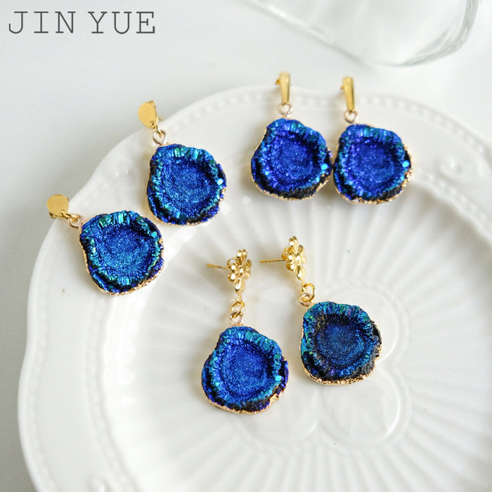 Wholesale Rose Flower Stitching Long Earrings JDC-ES-Jinyue001