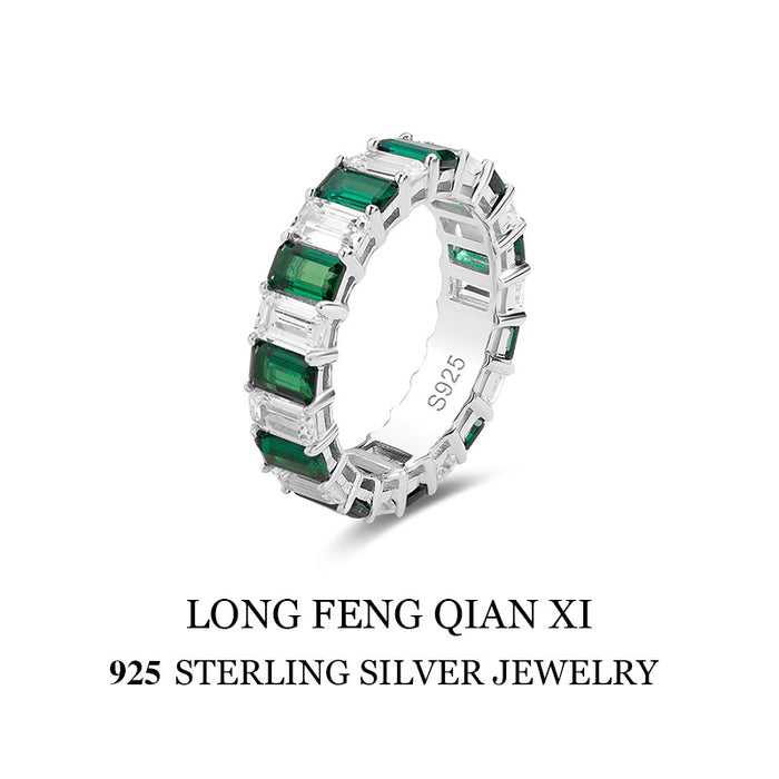 Wholesale Diamond Ring Single Wear Stacked Wear Emerald Diamond Ring