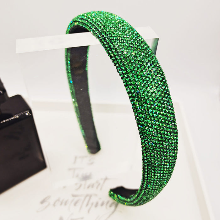 Wholesale Simple Full Diamond Wide Edge Non-slip Headband JDC-HD-YingT008